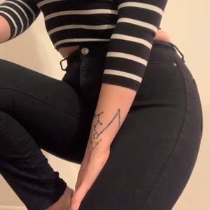 RSQ Super high waist skinny jean in black